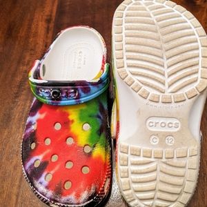 Tie dye Crocs